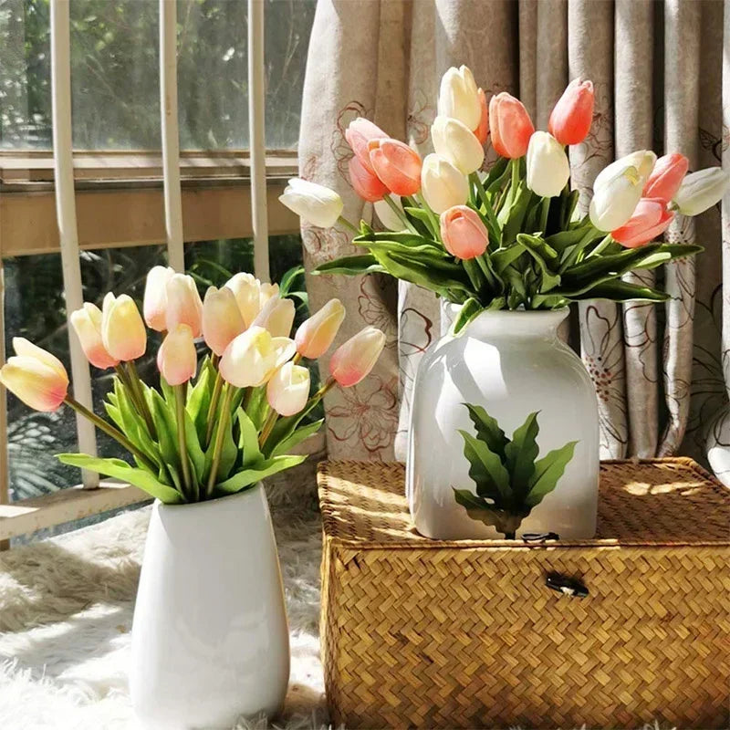 lot de tulipes artificielles pour décoration de mariage et intérieur