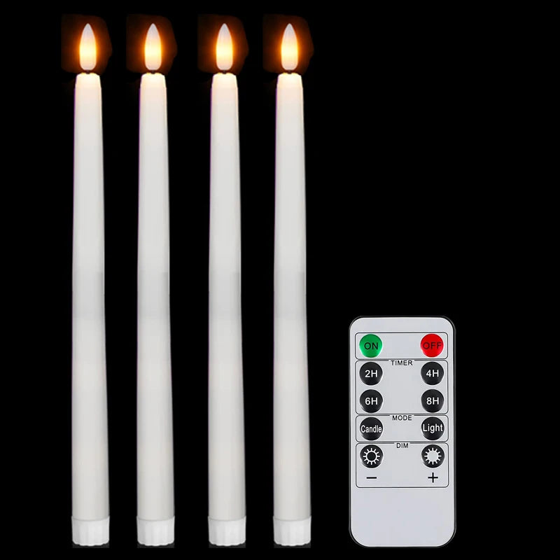 lot de 4 à 72 bougies LED scintillantes sans flamme avec télécommande