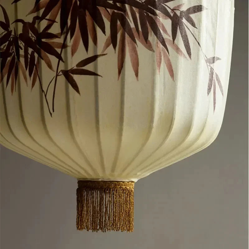 lustre en tissu japonais style médiéval zen pour décoration intérieure