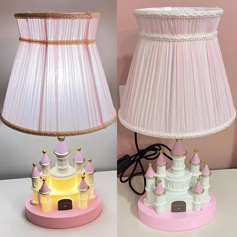 lampe de table moderne château princesse pour chambre enfant