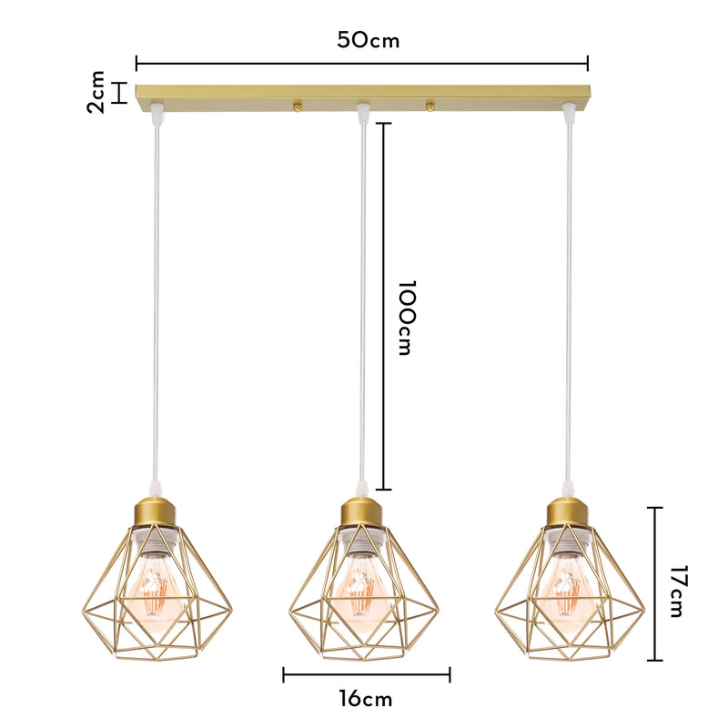 suspension moderne à têtes led pour intérieur design