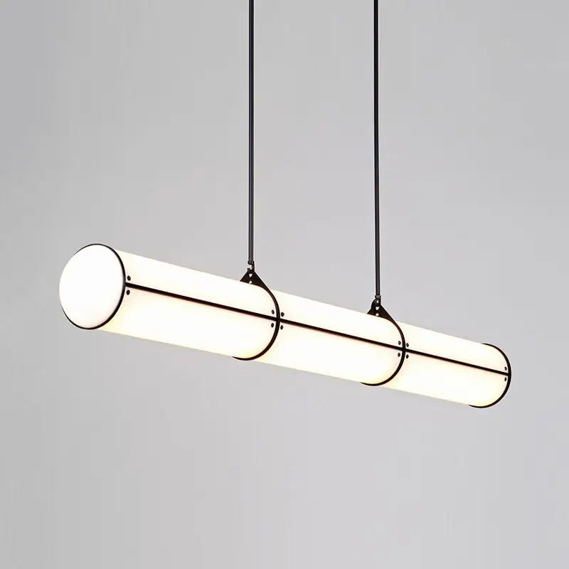 suspension en bambou design moderne avec éclairage led