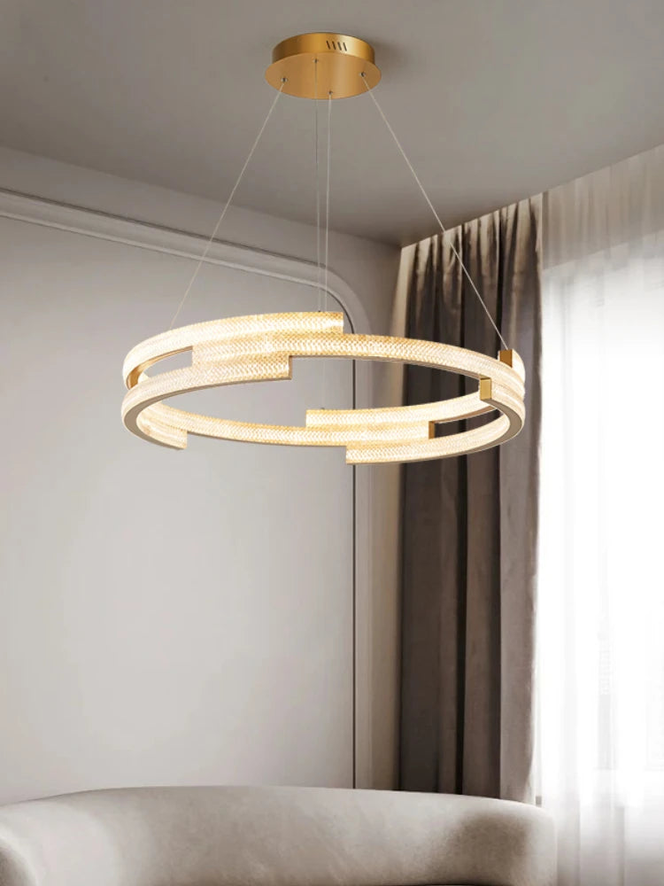 suspension design circulaire élégante pour intérieur moderne