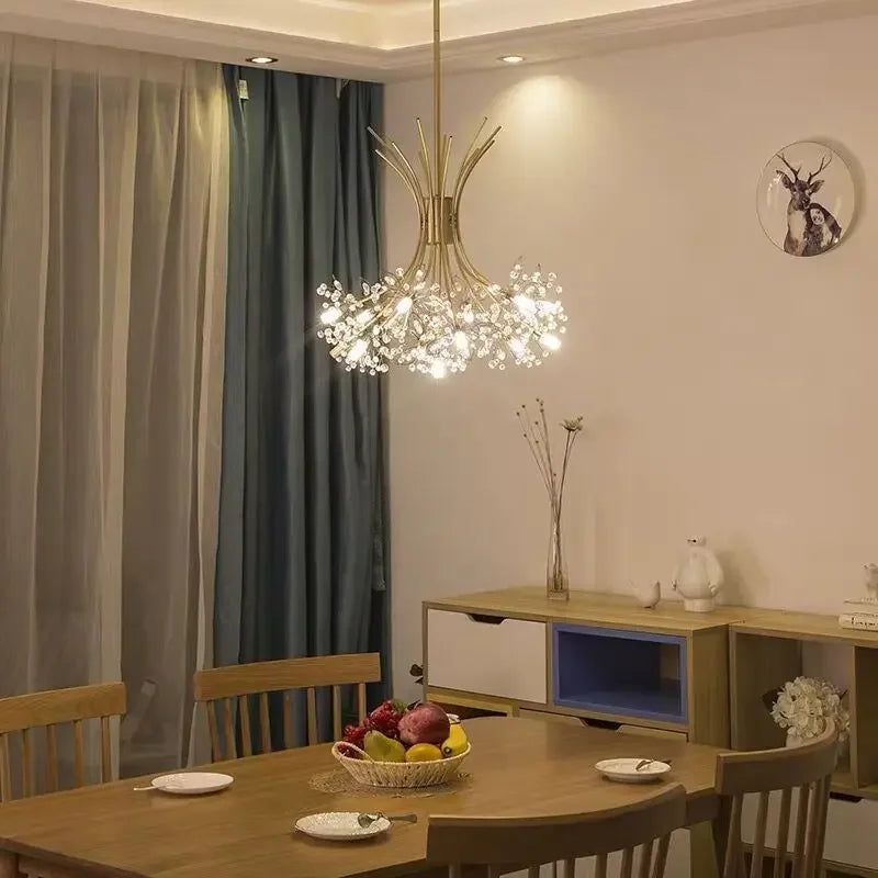 Dandelion Chandelier Nordic Pendant Lamp Ceiling Suspension Hanging Light for Living Ding Room