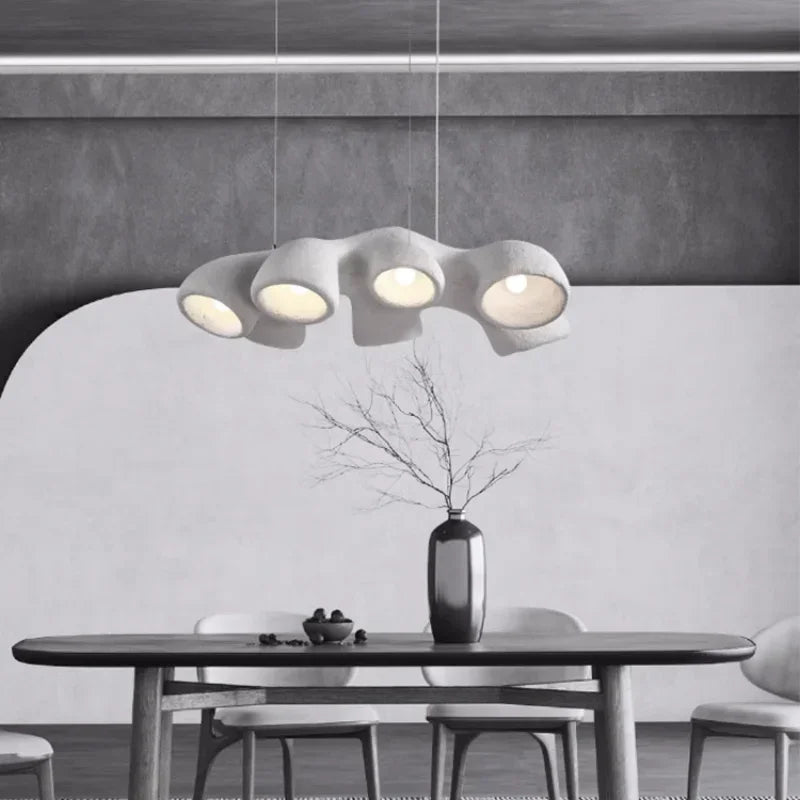 lustre de style wabi-sabi japonais led pour villa clubhouse duplex