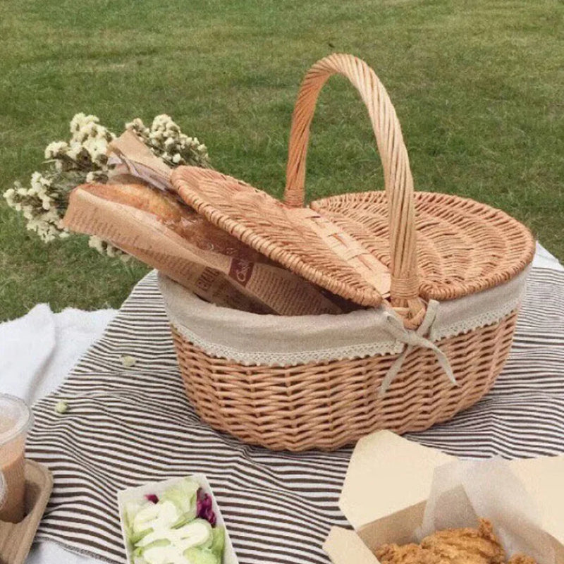 panier de rangement en osier pour fruits et collations