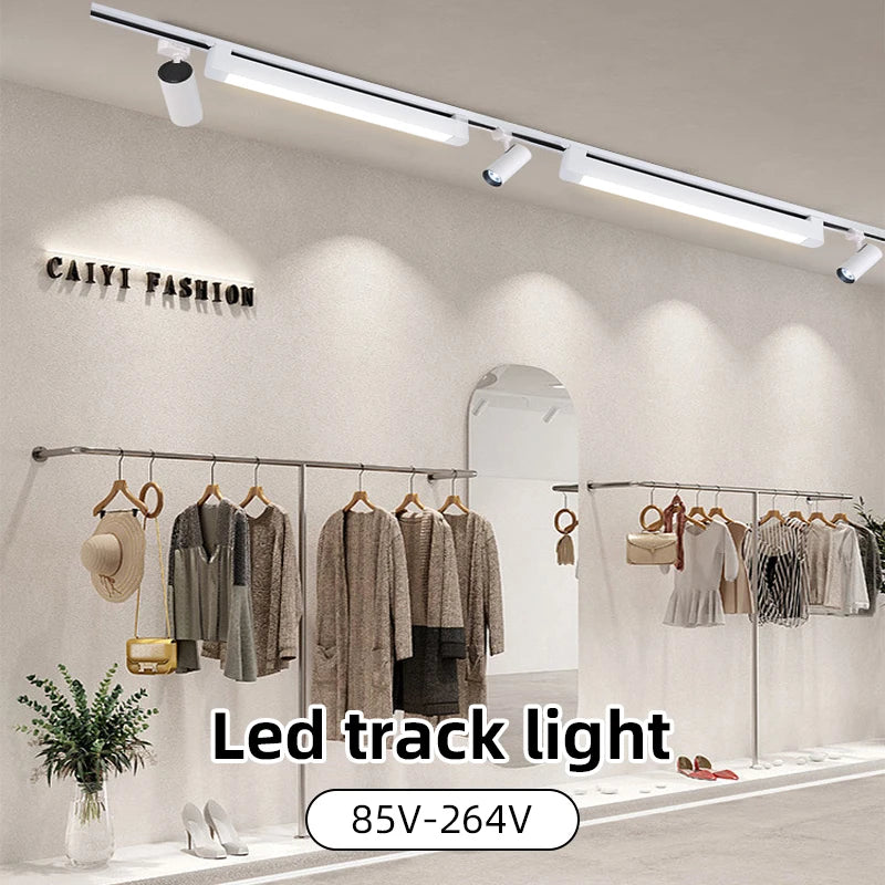 ensemble d'éclairage sur rail à led pour intérieur décoratif