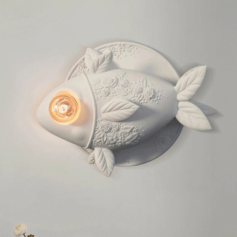 applique murale en forme de poisson pour éclairage intérieur