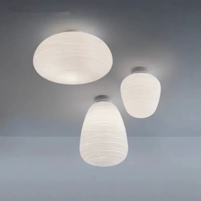 suspension led en verre style japonais moderne pour intérieur élégant