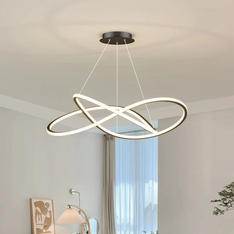 lustre moderne à led pour décoration intérieure élégante