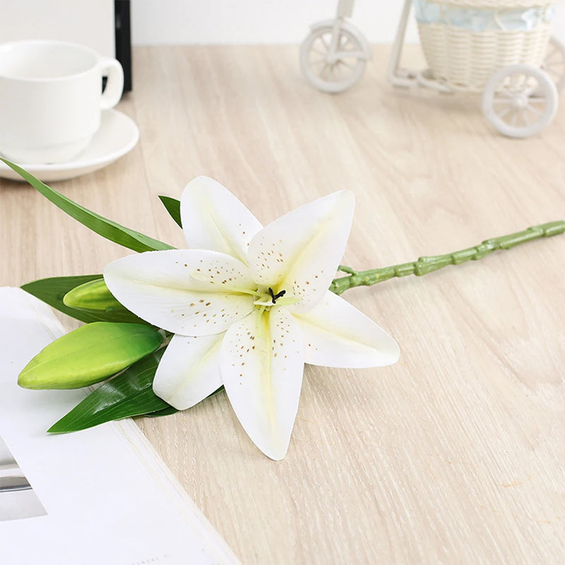 fleurs artificielles de lys pour décoration de jardin et mariage