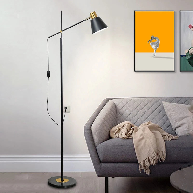 lampadaire nordique moderne minimaliste avec lumière led créatif