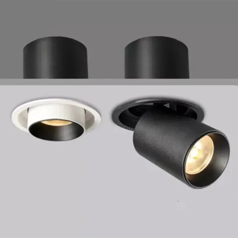 downlights led rotatifs à intensité variable epistar aluminium encastré cob spots