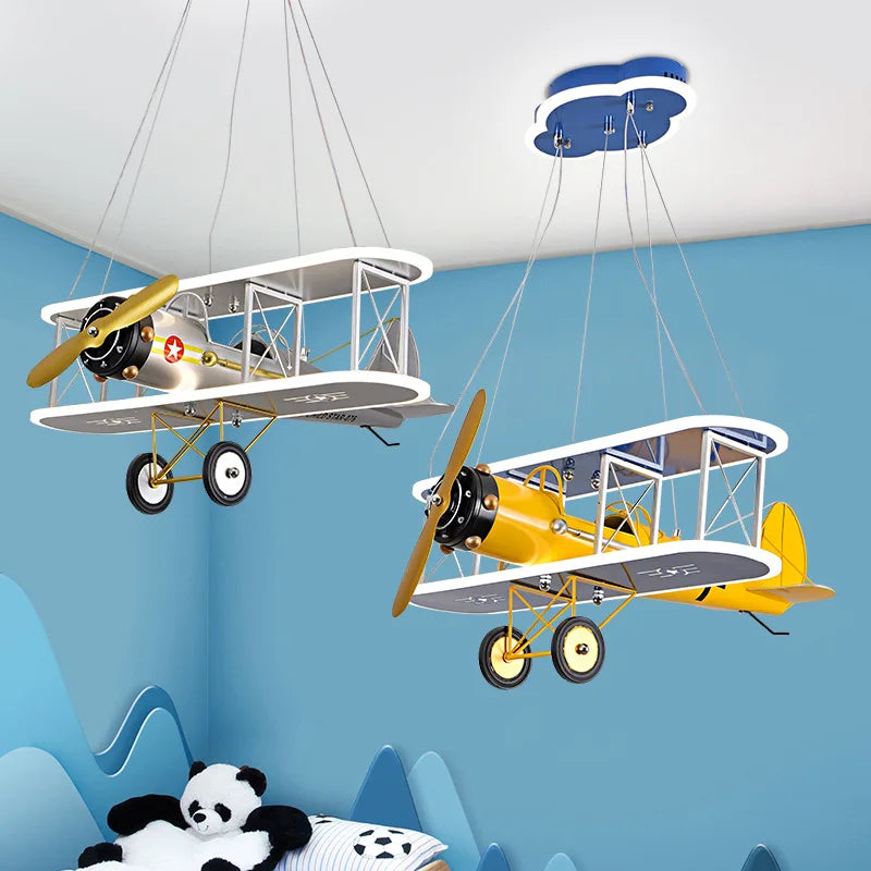 lustre créatif avion hélicoptère pour chambre enfant moderne