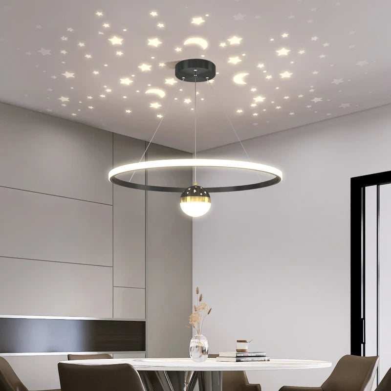 suspension design ronde en led pour décoration moderne