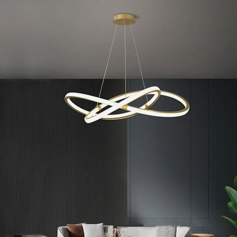 lustre moderne à led pour décoration intérieure élégante