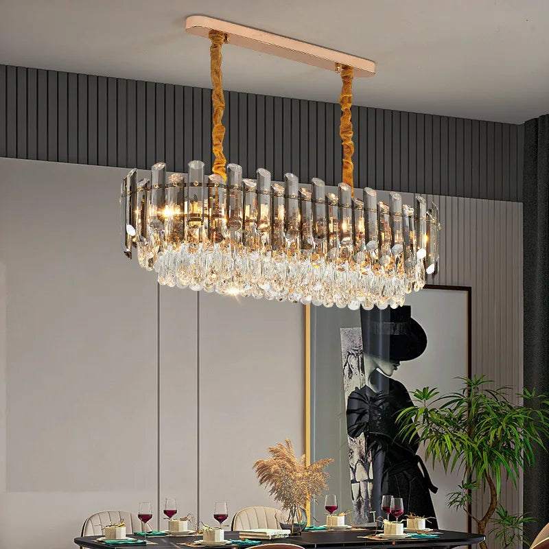 lustre moderne en cristal k9 pour éclairage intérieur