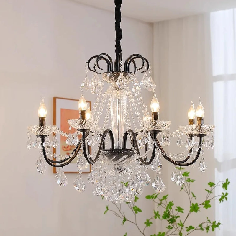 lustre moderne en cristal pour décoration intérieure élégante