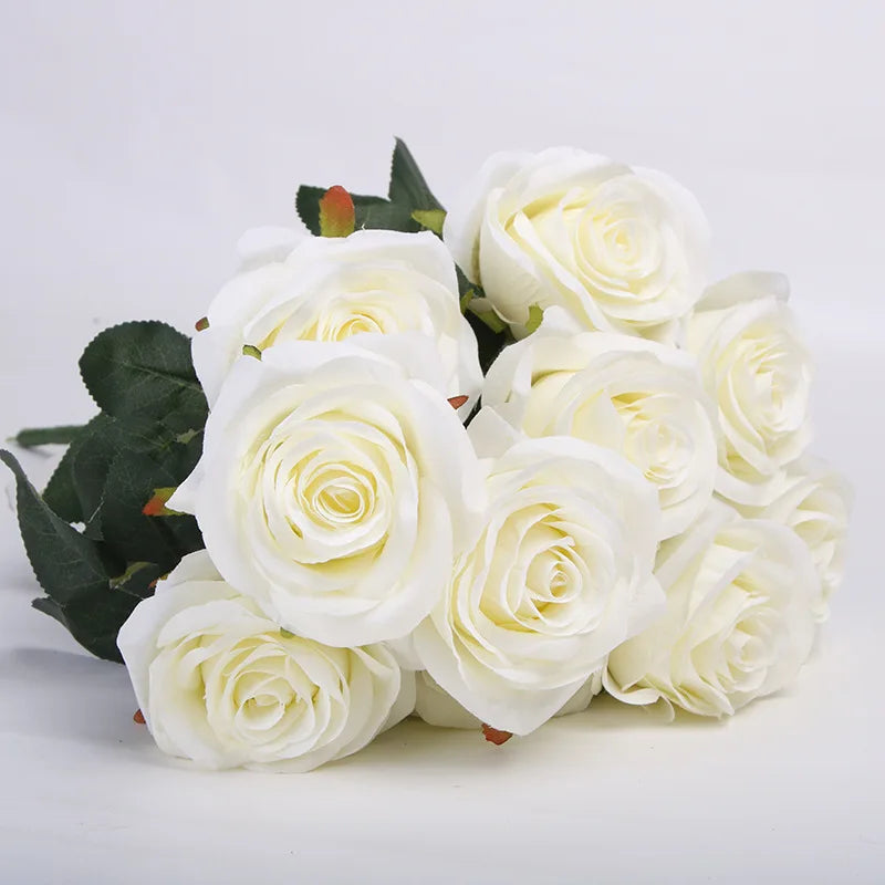 bouquet de roses artificielles pour mariage et décoration intérieure