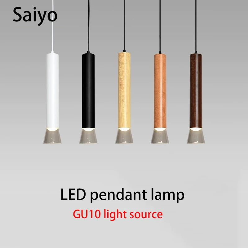 lampe suspendue led moderne à long tube lustre