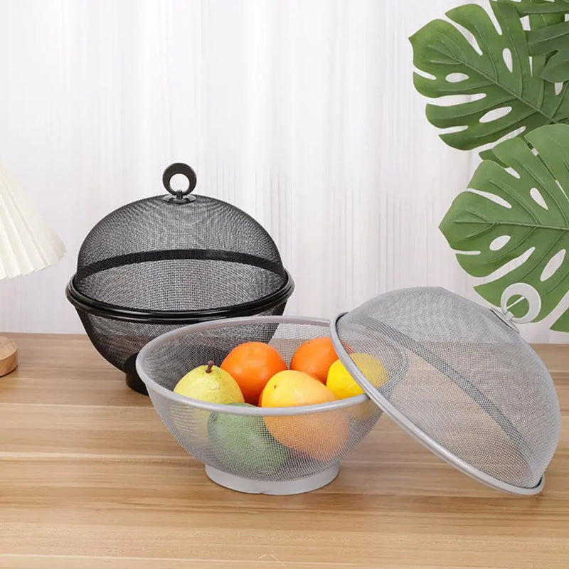 panier à fruits en maille avec couvercle anti mouches en inox