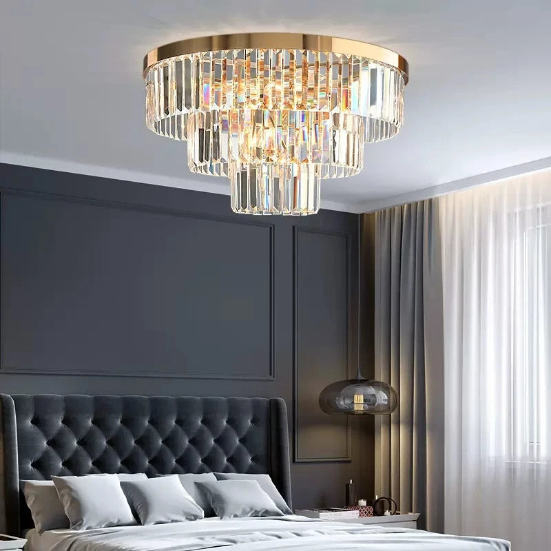 lustre en cristal luxe pour décoration intérieure et éclairage élégant