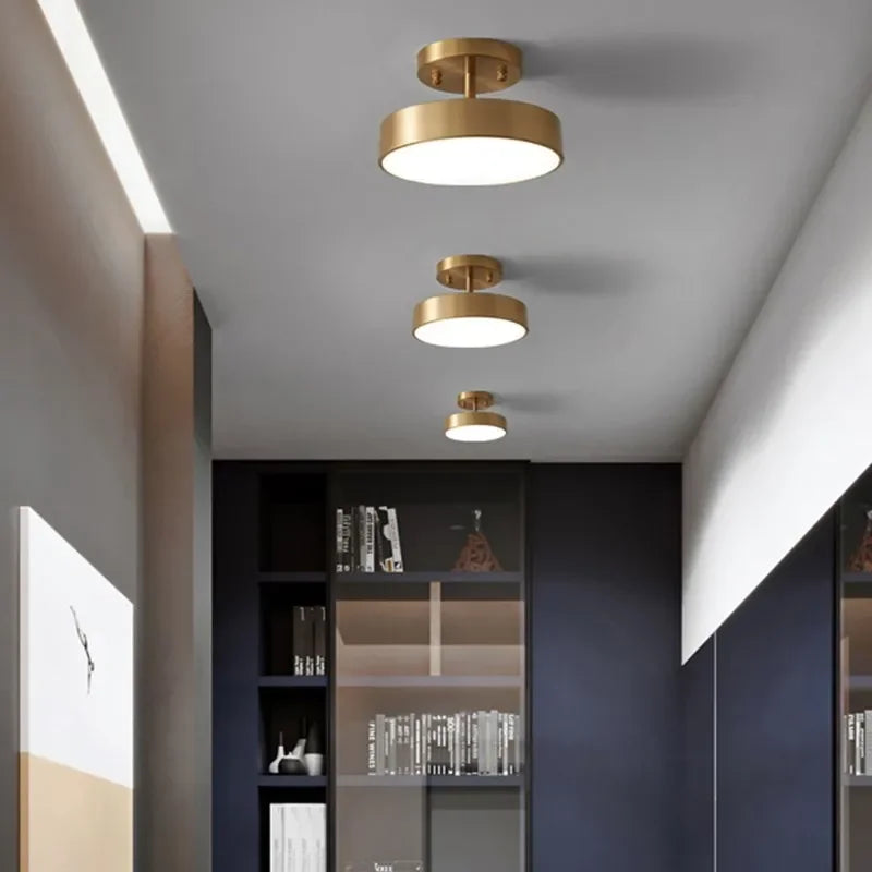 plafonnier nordique simple rond led éclairage lustre