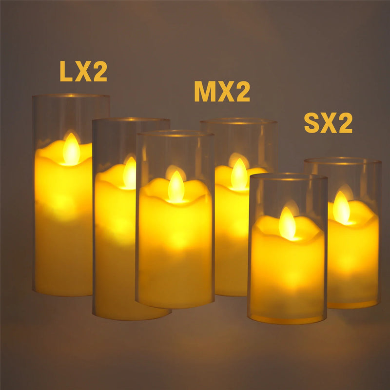 lot de 6 bougies LED sans flamme pour mariage et noël