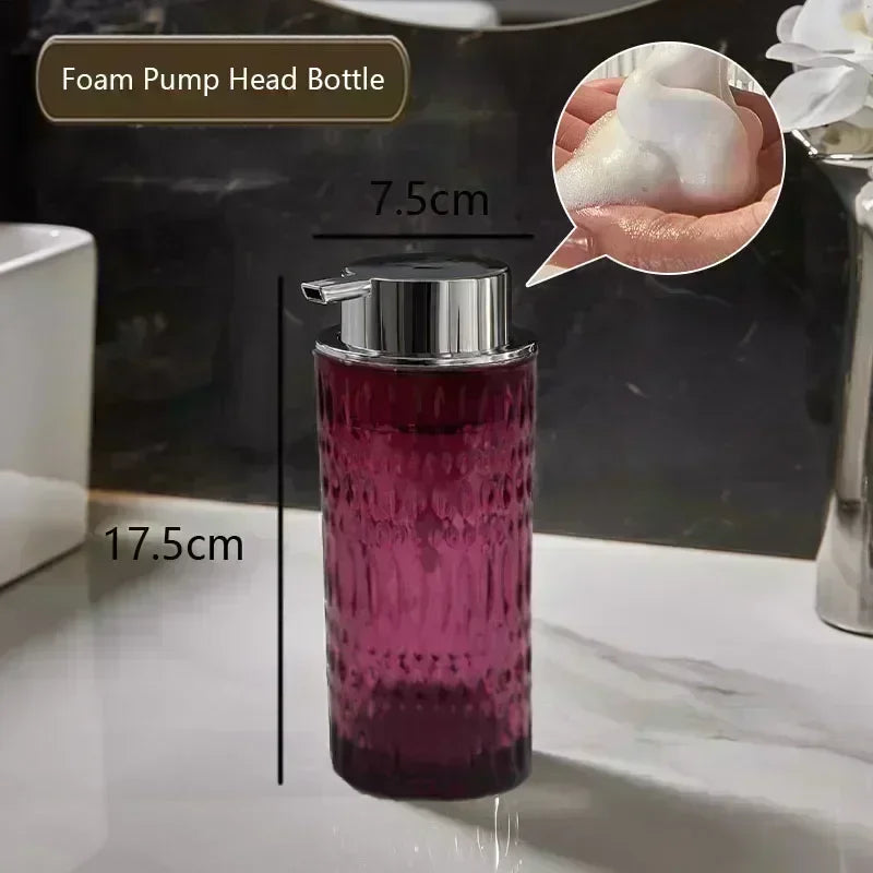 bouteille de savon en verre pour salle de bain élégante et pratique