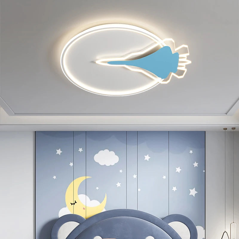 lampe led créative pour chambre d'enfant motif avion et nuages