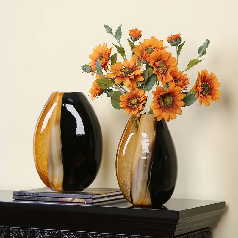 vase en verre moderne décoration artistique pour fleurs hydroponiques