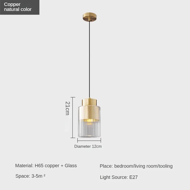 suspension moderne en cuivre pour décoration intérieure élégante