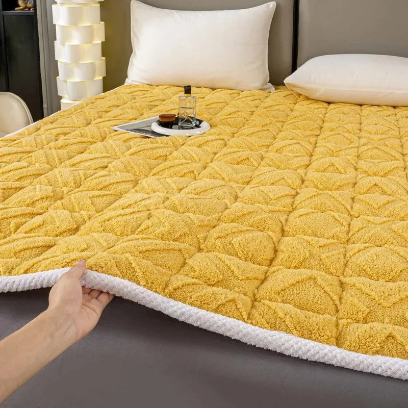 surmatelas doux hiver en velours agneau pour étudiants