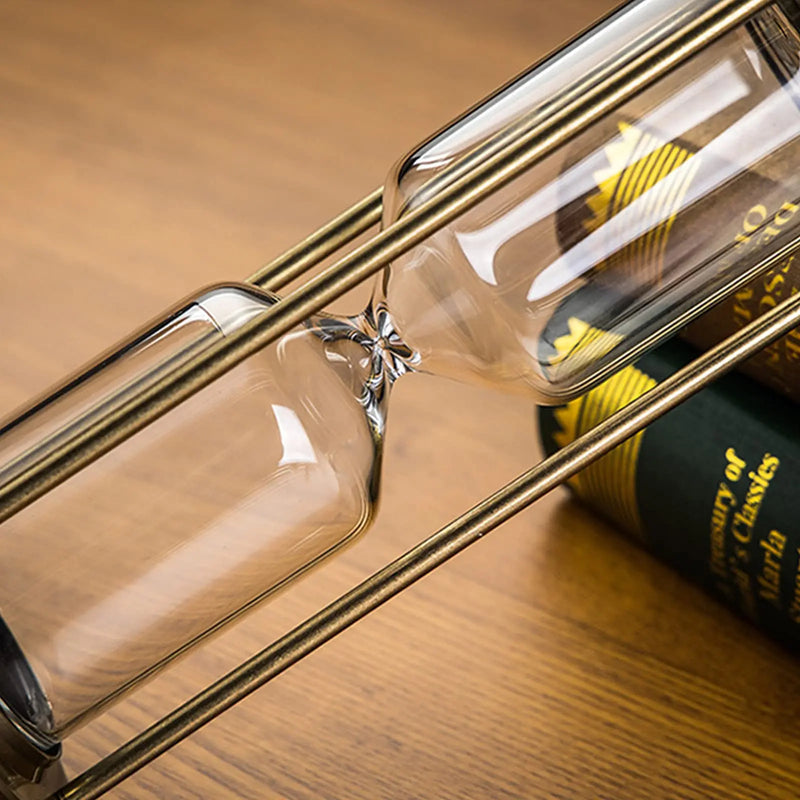 bouteille sablier en verre horloge de sable décorative artisanale