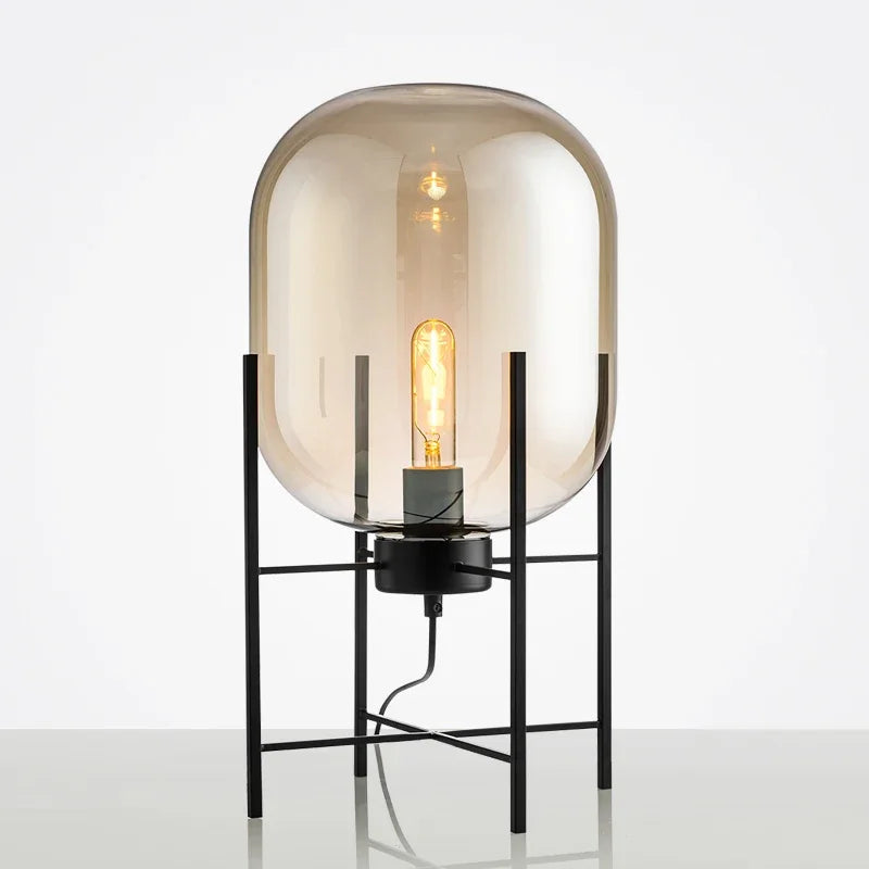 lampe de table nordique postmoderne en verre pour décoration