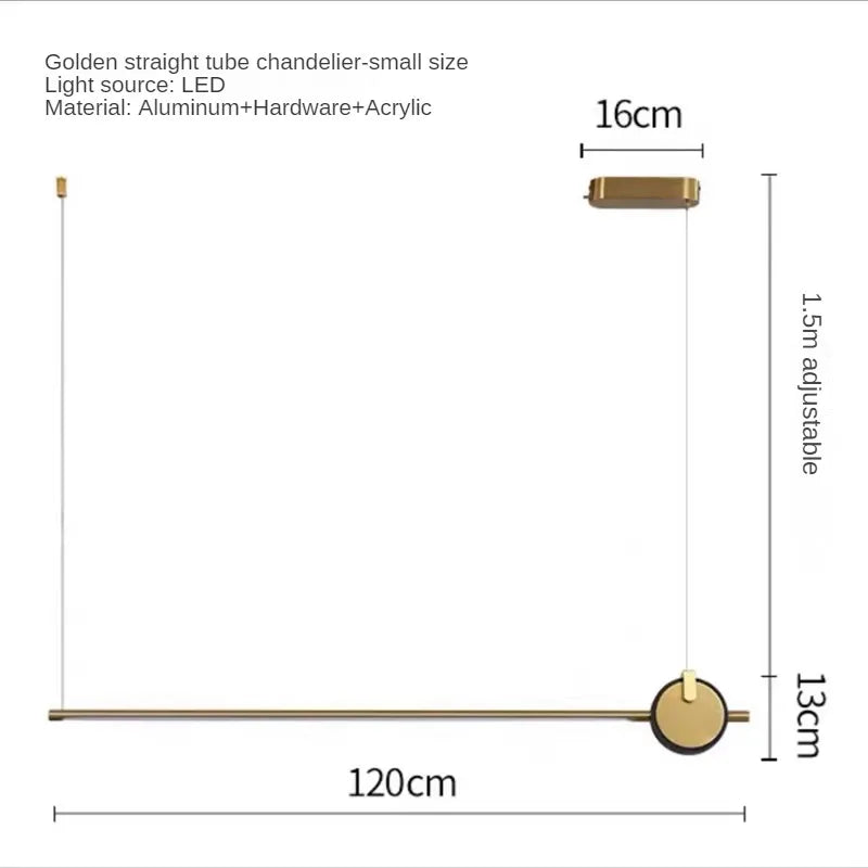 lustre moderne minimaliste en acrylique pour bureau et espace de travail