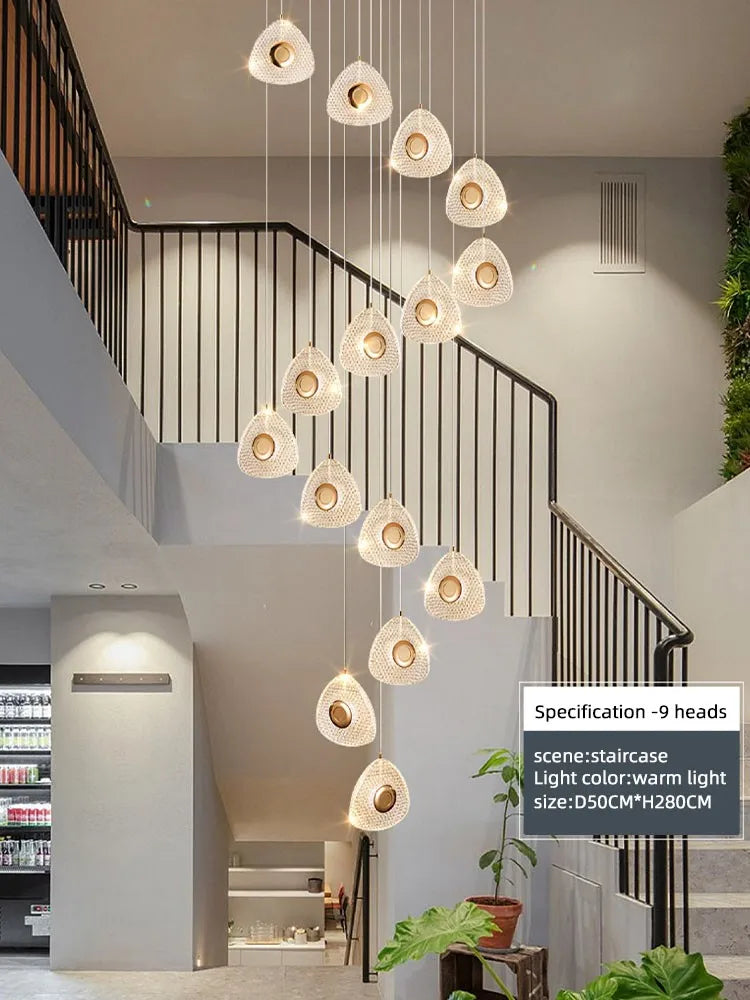 suspension design en acrylique pour intérieur moderne et loft