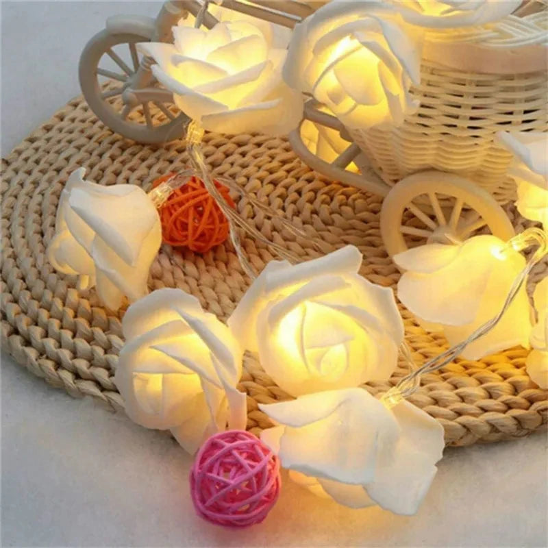 guirlande lumineuse roses en mousse pour mariage et saint valentin