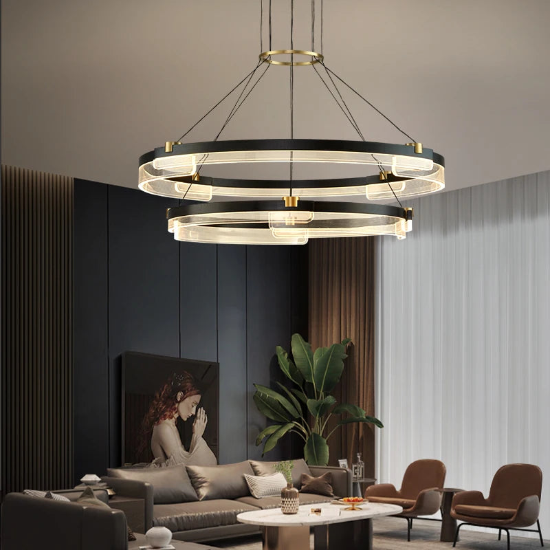 lustre led minimaliste moderne suspension décoration éclairage maison