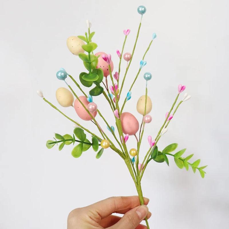 décoration œuf artificiel fleurs mousse pour pâques diy