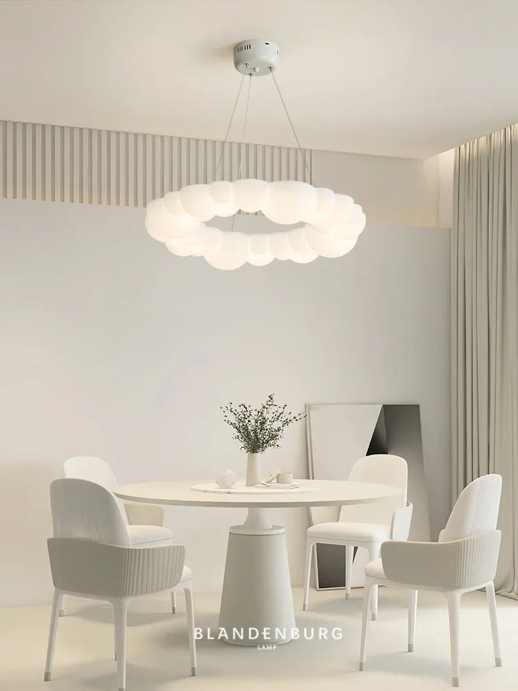 Nordic Living Room Pendant Lamp Modern Simple Atmosphere Cream Wind Lamp Decoration Bubble Restaurant Lamp Master Bedroom Lamps