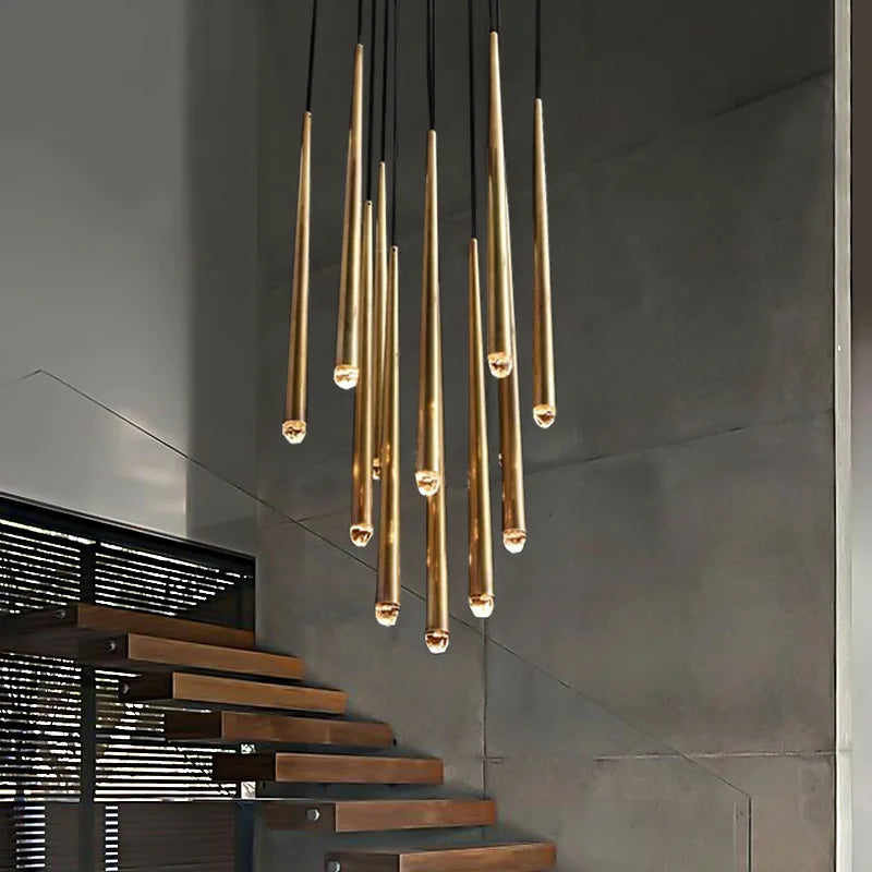 lustre suspension rétro nordique pour villa escalier foyer bar