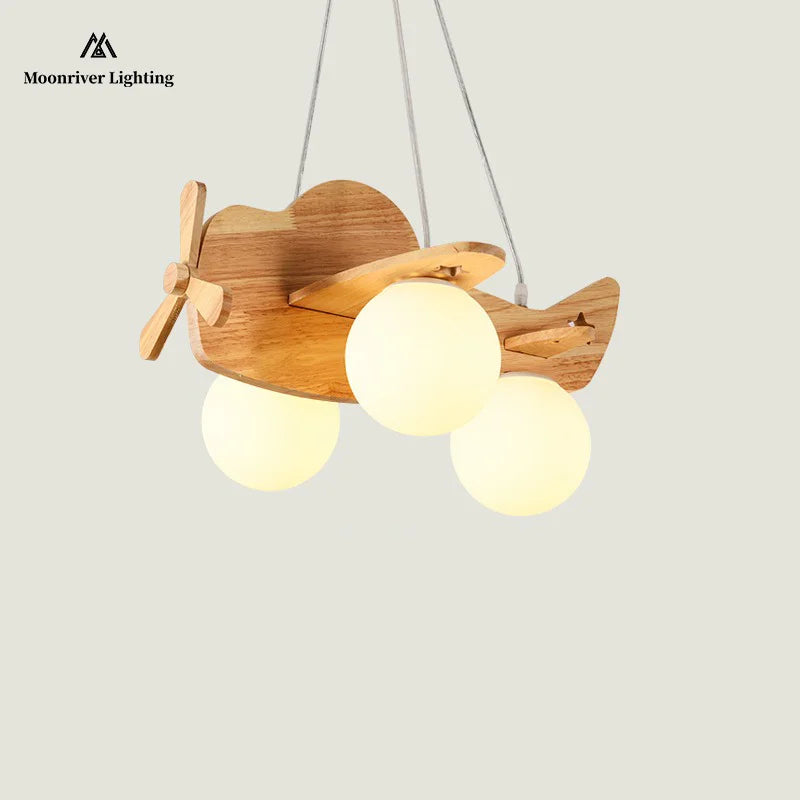 lustre en bois pour chambre d'enfant suspension décorative