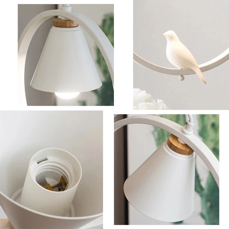 lampe à oiseaux nordique moderne en fer pour décoration intérieure