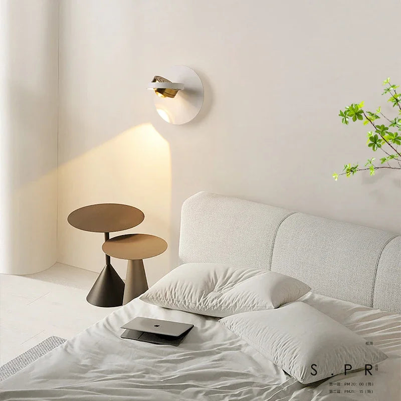 applique murale led moderne rotative pour décoration intérieure