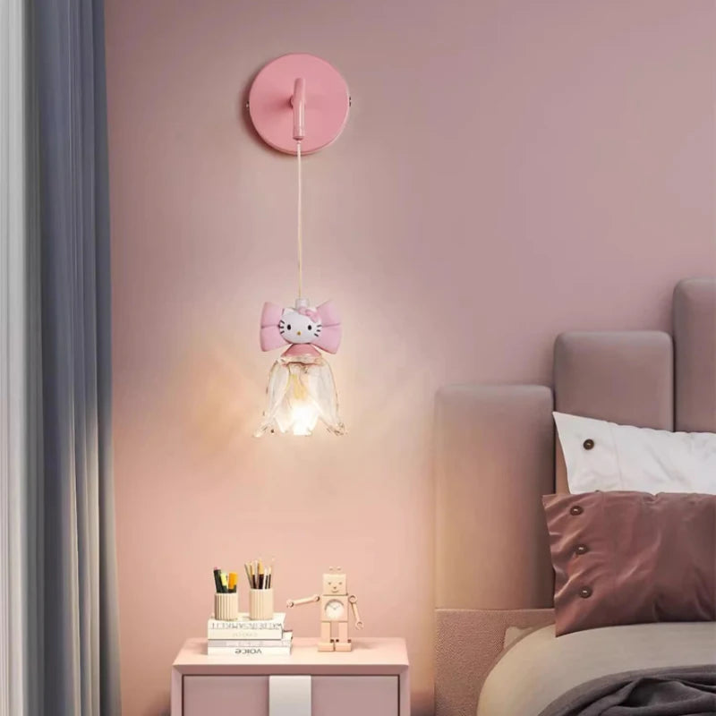 lampe de chevet chaton mignon pour chambre d'enfant décorative