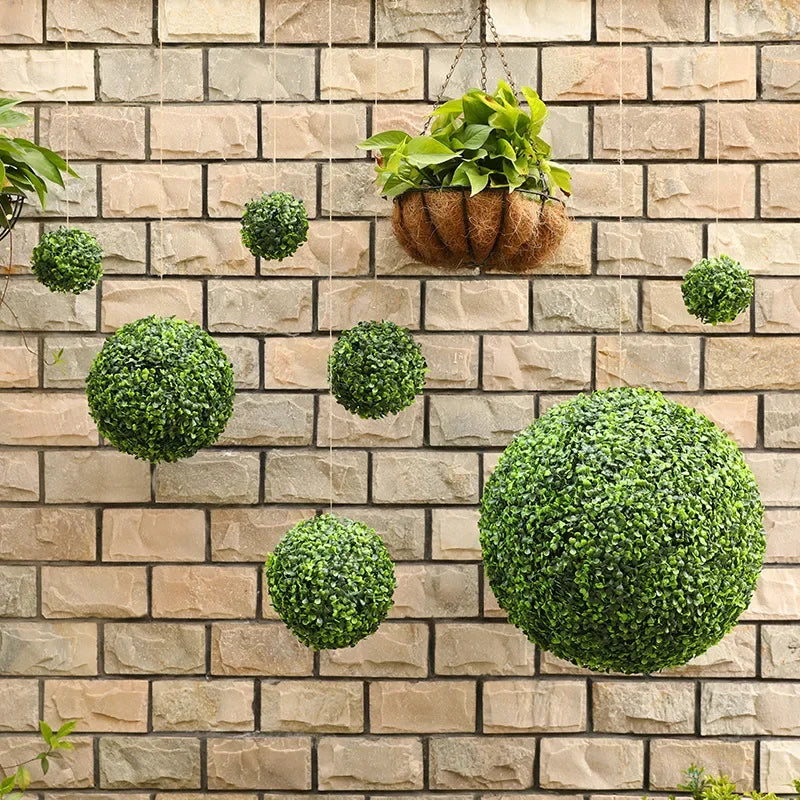 boule décorative en gazon artificiel pour jardin mariage et balcon