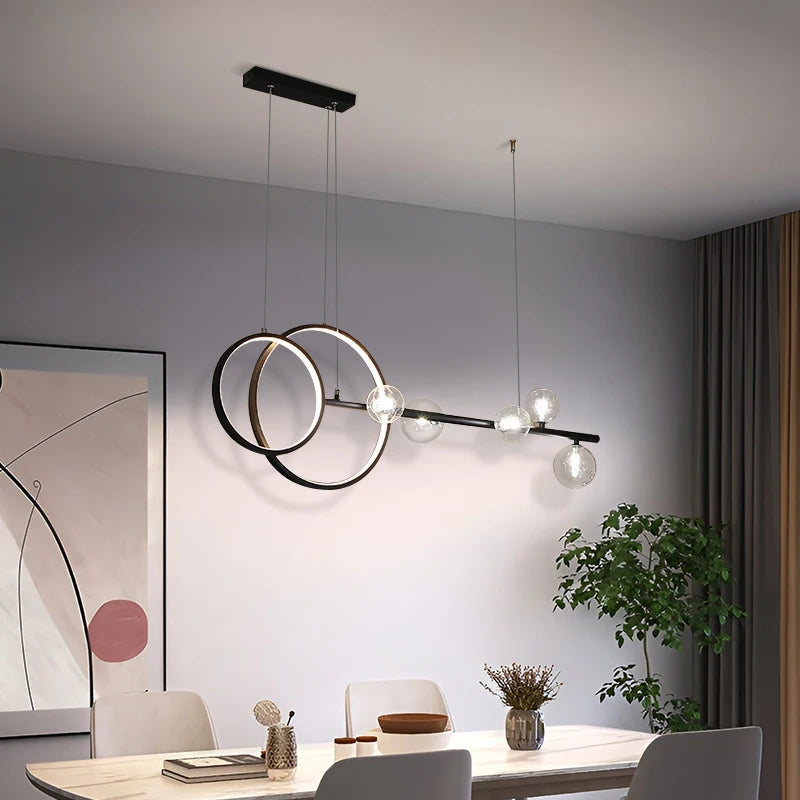 suspension à led au design minimaliste moderne pour intérieur