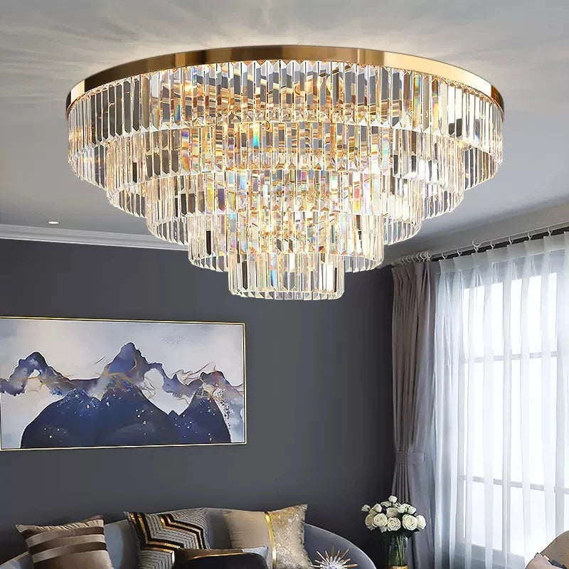 lustre en cristal luxe pour décoration intérieure et éclairage élégant