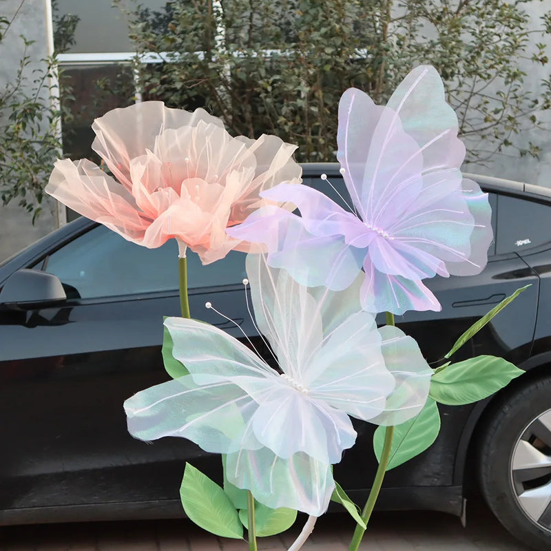 fond de papillon en maille pour mariage et fête